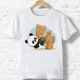 thumbnail image 3 of 2024 Camiseta de algodón con estampado de lazo y número 1-9 de panda de feliz cumpleaños para niños y niñas, divertida camiseta de dibujos animados para bebés, ropa de regalo para niños, 3 of 5