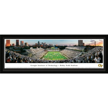 Arrowhead Stadium Framed Georgia Tech Yellow Jackets Football - End Zone View in Bobby Dodd Stadium - Blakeway Panoramas NCAA College Print with Select Frame and Single Mat ()