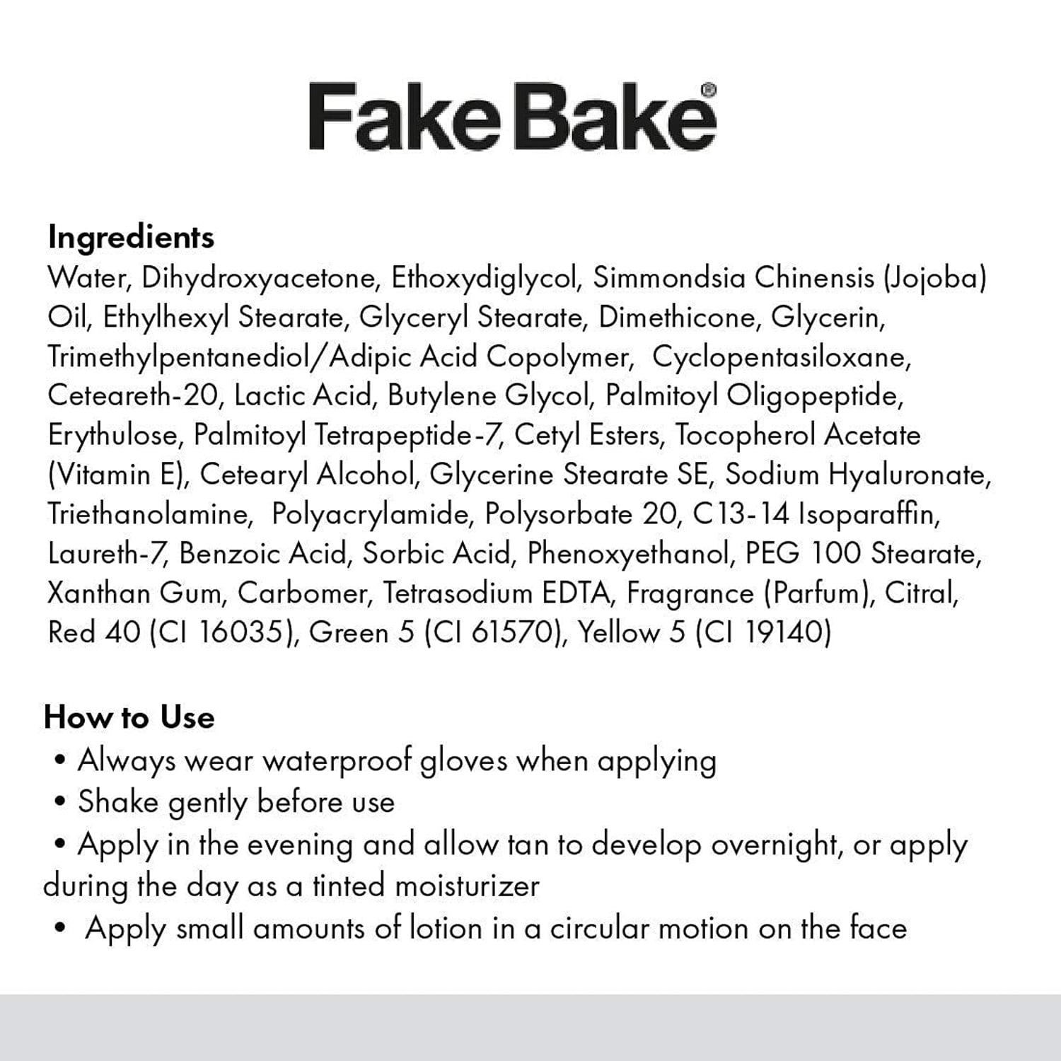 Fake Bake 6 oz Original Self Tan Lotion - Streak Free Sunless Natural Bronze for All Skin Types