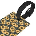 thumbnail image 3 of Sikiie Scottish Blue Plaid Sunflower Luggage Tags Privacy Cover ID Label Suitcase Tags Identifiers For School Bags,Suitcases, 3 of 7