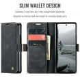 thumbnail image 3 of ShellTech for Samsung Galaxy Z Fold 7 Leather+TPU Slim Case,Classic Design Leather Wallet Magnetic Closure Flip Case with Kickstand Card Holder Slot Shockproof Protective Cover,Black, 3 of 10