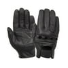 Rothco Black Leather Motorcycle Gloves