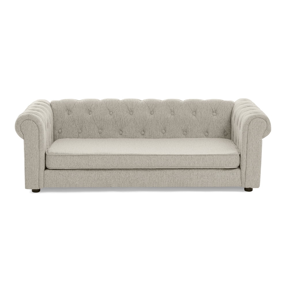 Elevated Modern Linen Pet Sofa Bed, Oversized Rectangular Dog Couch with Foam Padding for Large & Extra Large Dogs, MDF Frame Sturdy Pet Furniture