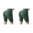 thumbnail image 1 of Minnieouse Gimnasio Verano Mujeres Yoga Shorts Niñas Ciclismo Fitness Cintura alta Levantamiento de glúteos Deportes Pantalones cortos Verde METRO 2piezas, 1 of 6