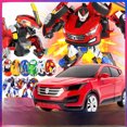 thumbnail image 1 of Juego de juguetes de coche que transforma a la bestia rey del mundo, coche robot, modelo de huevo de dinosaurio, regalos para niños, 1 of 3