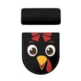 thumbnail image 2 of HELLHERO Set of 2 Toilet Seat Covers for Gift Cartoon Rooster Face Soft Round Toilet Lid Dust Cover Universal, 2 of 8