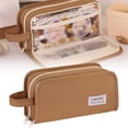 thumbnail image 3 of Rotating Mesh 3 Compartment Pencil Case, Large Capacity With 360 Swivel Base, Cute Desk Organizer For Pens And Markers (B), 3 of 9