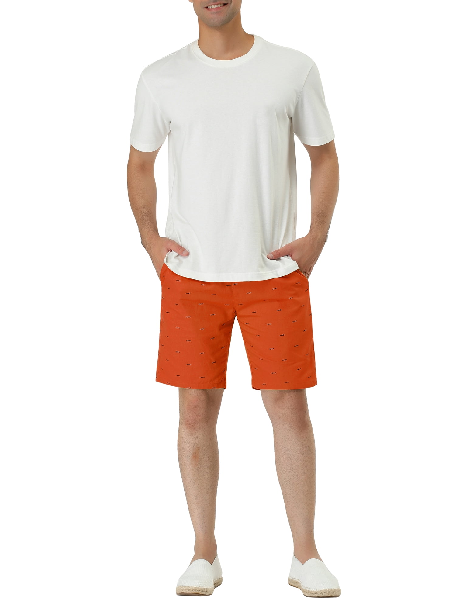 Men's Summer Swim Elastic Waistband Drawstring Patterned Beach Board Shorts
