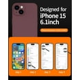 thumbnail image 5 of Compatible with iPhone 15 Case,Upgrade Liquid Silicone,with 2× Screen Protector[Enhanced Camera Protection][Scratch-Resistant Soft Microfiber Lining] Slim Cover Phone Cases (Plum), 5 of 12