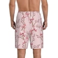 thumbnail image 3 of Kdxio Orchids Flowers Print Mens Sleep Shorts Bottoms Soft Comfy Pajama Wear Pants with Drawstring Pockets, 3 of 7