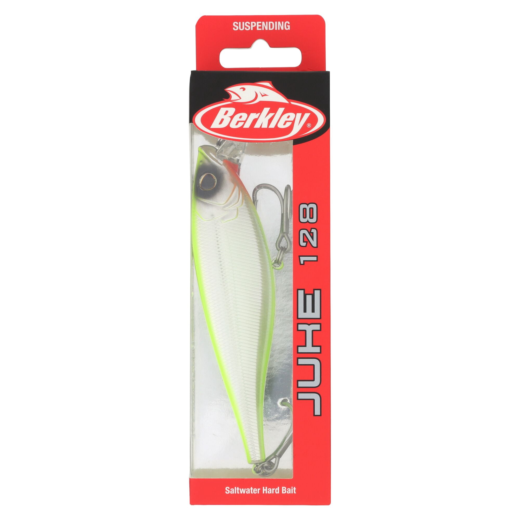 Berkley Juke Saltwater, 5 in, Crankbaits, Chrome/Chartreuse (1 Count)