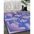 thumbnail image 3 of Ahgly Company Machine Washable Indoor Rectangle Transitional Slate Blue Area Rugs, 5' x 8', 3 of 7
