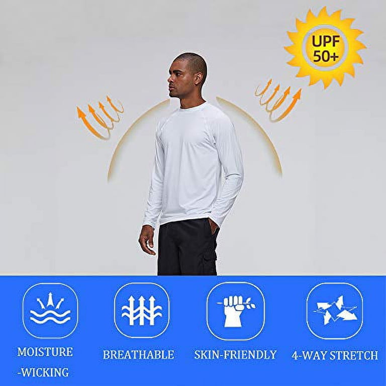 Cody Lundin Men's Long Sleeve Shirt UPF 50+ UV Protection Sunscreen Sweatshirt For Hiking Running Workout Swim Surf Rash Gaurd