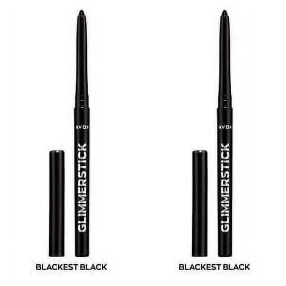 NEW Avon Glimmerstick Retractable Eyeliner - Blackest Black 0.28 g / SET OF 2