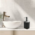 thumbnail image 2 of Unique Bargains 1 Set Fashion Soap Pump Dispenser Set for Bathroom for Laundry Rooms Black, 2 of 6