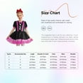 thumbnail image 7 of iEFiEL Girls Short Sleeve Tutu Dance Dress Figure Skating Stage Performance Christmas Elf Dress Black 6, 7 of 7