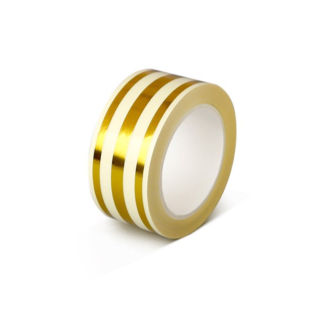 1 Rollo de Cinta Adhesiva para Azulejos, Cinta Decorativa Autoadhesiva Impermeable, para Decorar Paredes/Pisos/Techos/Puertas y Marcos de Ventanas 2.5cm x 5m (Oro)