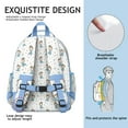 thumbnail image 5 of White Girl Dance Pattern Backpack for School,Cute School Bag,Schoolbag with Adjustable Shoulder Straps & Padded Back,15.25"x11.5"x5.25", 5 of 5