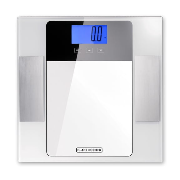 Black Decker Digital Smart Scale, Body Weight & BMI, Bathroom Scale with Body Composition Analysis, White