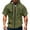 Army Green, variant on Men's Casual Short Sleeve Sweatshirt, Loose Breathable Solid Color Jacket with Multiple Pockets and Zipper for Sports and Summer Outings,Army Green,L