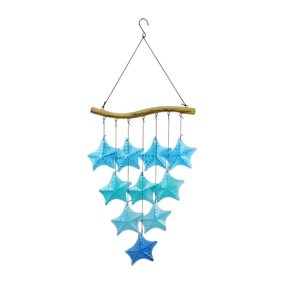 YWMJZEU Glass Wind Chime Hanging Windchime Elegant Handmade Gift for Women Outdoor Decor Starfish