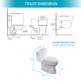 thumbnail image 2 of Boyel Living 12 inch One Piece 1.28 GPF Single Flush Elongated Toilet , Soft-close Seat Included(White), 2 of 7