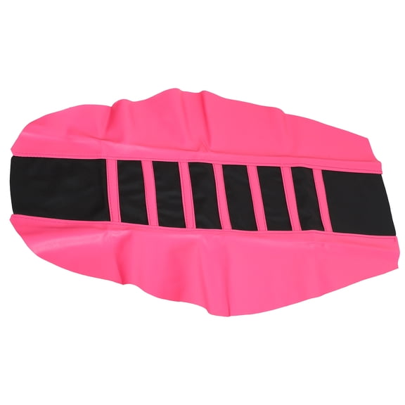 Universal Motorcycle Pit Dirt Bike Faux Leather Soft Seat Cover Anti Slip Seat Cushion Pink Black