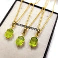 thumbnail image 5 of Peridot Pendant Necklace · 14K Gold Plated Necklace · August Birthstone Pendant · Birthday Necklace · Summer Jewelry · Gift For Her, 5 of 7