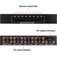 thumbnail image 2 of Amplificador divisor de audio y video 8 en 1 salida 3 RCA AV para caja de cable DVD DVR TV analógica Divisor de 1x8 puertos Compuesto 3 RCA Av Video Audio Switch Switcher QiCheng&LYS (8 en 1 salida), 2 of 5