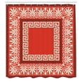thumbnail image 2 of Ambesonne Greek Shower Curtain, Antique Grecian Pattern Print, 69"Wx70"L, Scarlet and White, 2 of 4