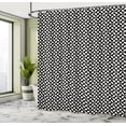 thumbnail image 4 of Ambesonne Abstract Shower Curtain, Monochrome Geometric 70's, 69"Wx75"L, Eggshell and Dark Brown, 4 of 4