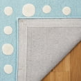 thumbnail image 6 of SAFAVIEH Kids Neutral Polka Dots Area Rug, Blue/Ivory, 5' x 5' Square, 6 of 8