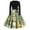 Light Green, variant on Christmas Dresses for Women Women's Christmas Printed Round Neck Big Hem Skirt Pleated Skirt Long Sleeved Dress with Snowman Print for Holiday Party,Light Green,L