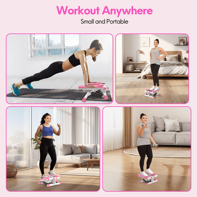 Compact Fitness Machine UTRYUP Mini Stepper With Resistance Bands ...
