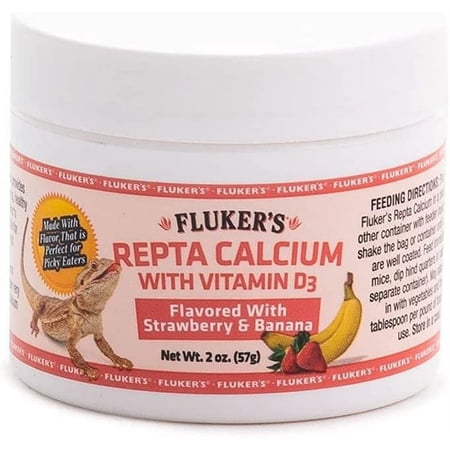 Flukers Strawberry Banana Flavored Repta Calcium [Reptile  Supplements] 2 oz