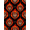 Red Orange Black, Pattern 12, variant on ODIKA 8'x10' Washable Area Rug Non-Shedding, Easy Care, Graphic Contemporary Face Featuring Cheerful Beast for King Size Bedroom Under Bed, Master Suite