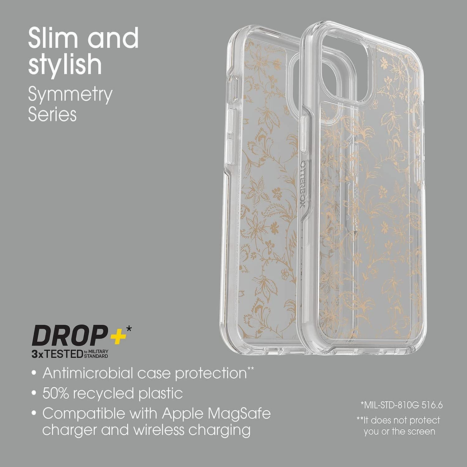 OtterBox SYMMETRY CLEAR SERIES Case for iPhone 13 ONLY - WALLFLOWER