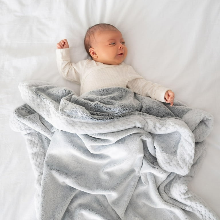 aden anais essentials Plush Blanket Fuzzy Blanket for Baby Infant or Newborn Receiving Blanket For Crib Stroller Travel Storm Grey Unisex Walmart