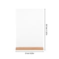 thumbnail image 2 of WORGEOUS 2pcs Clear Acrylic Sign Holder with Wood Base Display Stand Acrylic Photo Stand Acrylic Stand Holder Acrylic Sign Holder With Wood Base for Menus Flyers Photos, 2 of 8