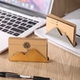 thumbnail image 1 of Cqxid Desktop Ornament Under $5 Business Card Seat Golden Stainless Steel Creative Business Card Holder Business Desk Storage Desk Table Business Card Holder, 1 of 5