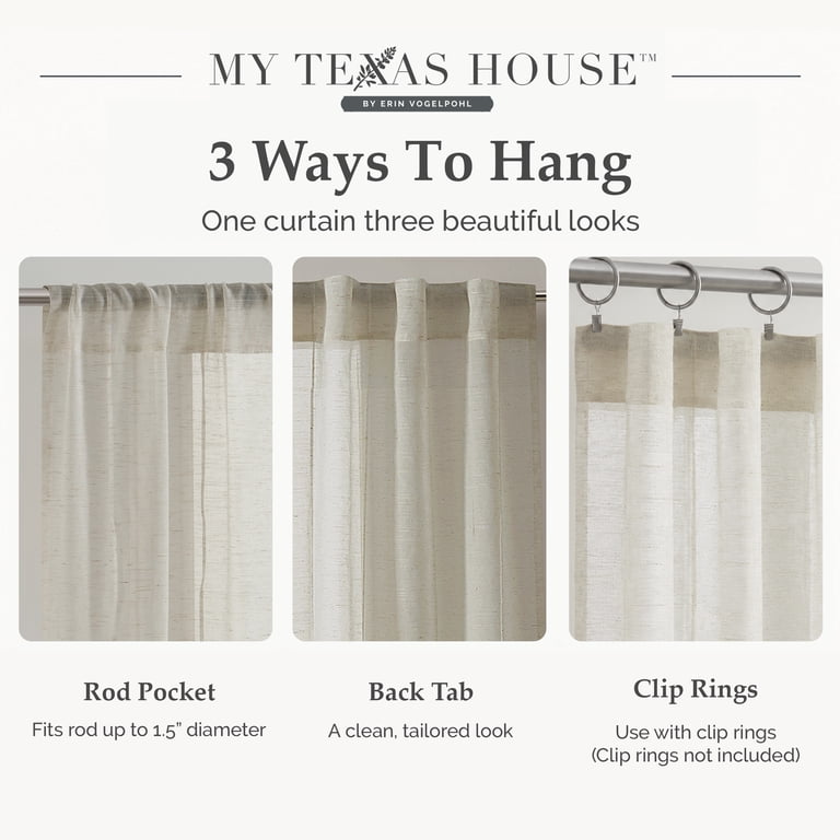My Texas House Pintucking Stripe Rod Pocket Curtain Panel photo 8