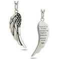 thumbnail image 3 of Women's Stainless Steel Flag Angel Wing Necklace - Psalm 91:11 by Shields of Strength, 3 of 4