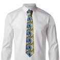 thumbnail image 4 of XMXY Gold Fractal Vortex Mens Necktie Ties , Abstract Spiral Formal Bussiness Wedding Party Printed Tie, 4 of 9