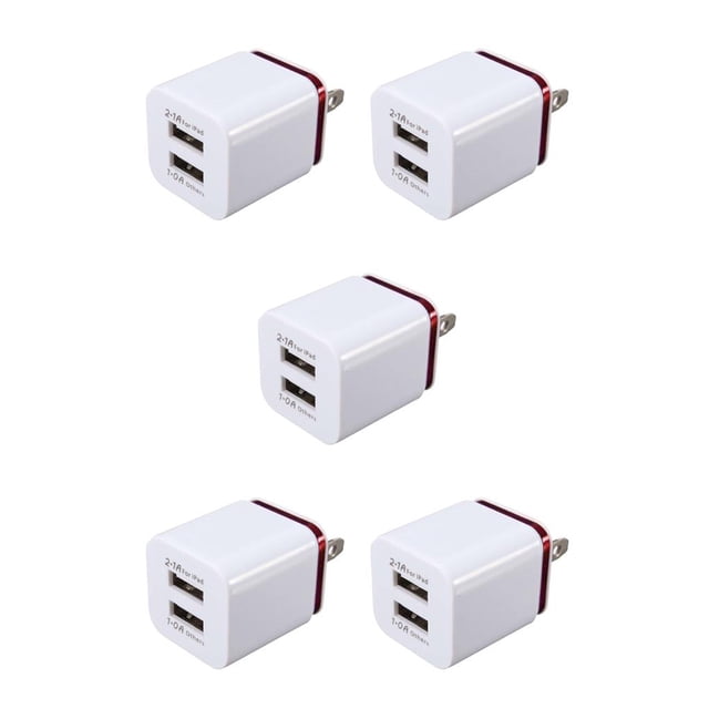Tholdsy de teléfono USB universal Puertos USB duales Adaptador de corriente de teléfono de viaje portátil 5V 2.1A Enchufe de EE. Type1 NO1