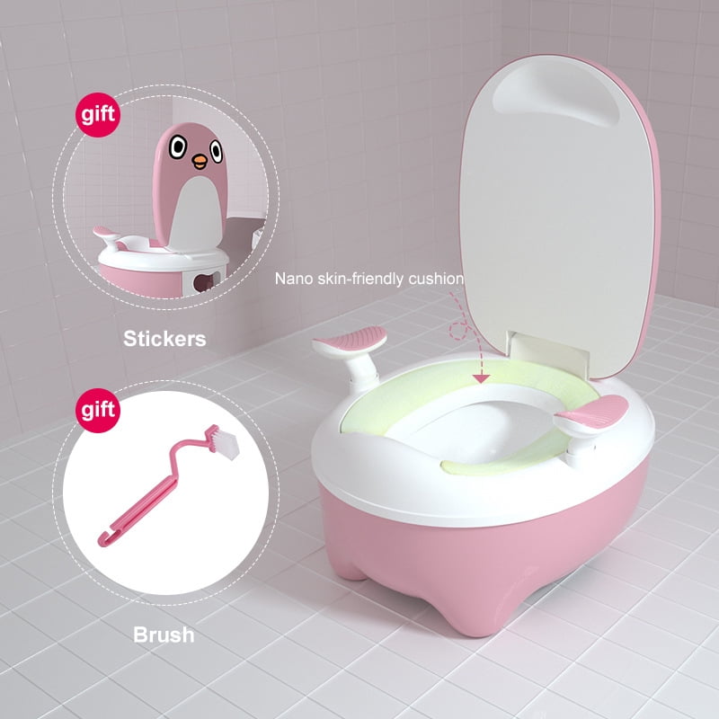 Baby Squatting Stool for Kid Boy Girl Baby Bedpan Urinal Pink Bedpan