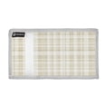 thumbnail image 2 of JIALIOU Nylon Trifold Card Wallet with ID Window Zipper Pocket for Men Women Teen Beige and White Plaid, 2 of 7