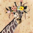 thumbnail image 2 of Borges, Victoria 26x26 Gold Ornate Wood Framed with Double Matting Museum Art Print Titled - Klimt Giraffe II, 2 of 4