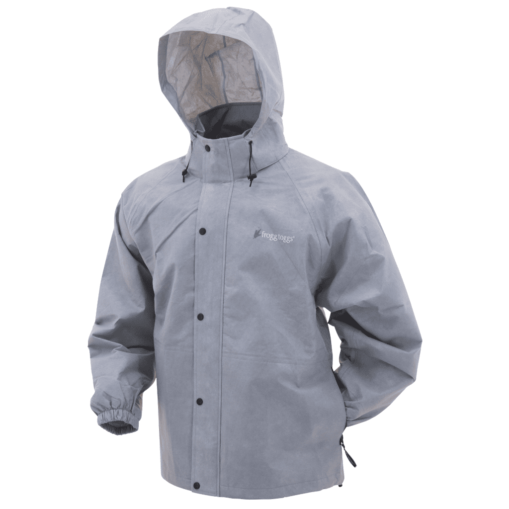 Frogg Toggs Pro Action Waterproof Rain Jacket, Gray, Size Large