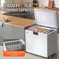 ZGBY Chest Freezer 5.4 cu.ft Compact Deep Freezer Digital Display w/ 2