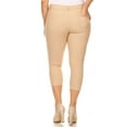 thumbnail image 6 of Women's Jean Looking Jeggings Cotton Blend Capri Length Pull Up Pants, 6 of 8